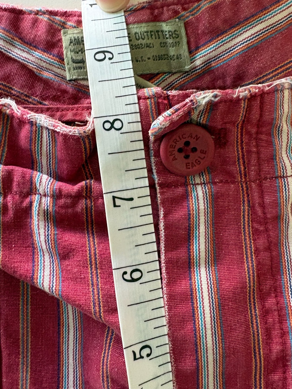 American Eagle Striped cropped pants - size 8 Vintage - Picture 9 of 10